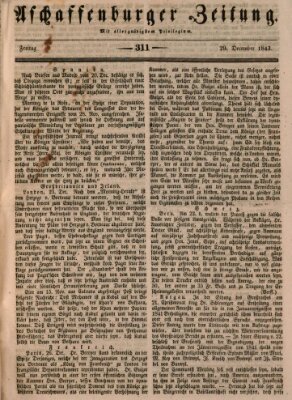 Aschaffenburger Zeitung Freitag 29. Dezember 1843