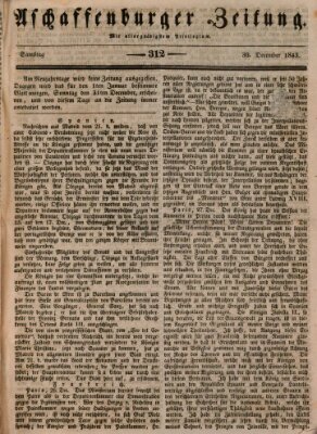 Aschaffenburger Zeitung Samstag 30. Dezember 1843