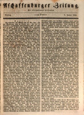 Aschaffenburger Zeitung Dienstag 9. Januar 1844