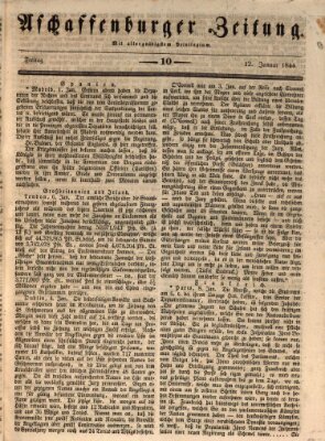 Aschaffenburger Zeitung Freitag 12. Januar 1844