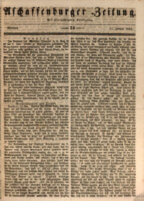 Aschaffenburger Zeitung Mittwoch 17. Januar 1844