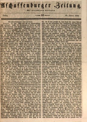 Aschaffenburger Zeitung Freitag 19. Januar 1844