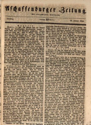 Aschaffenburger Zeitung Dienstag 23. Januar 1844