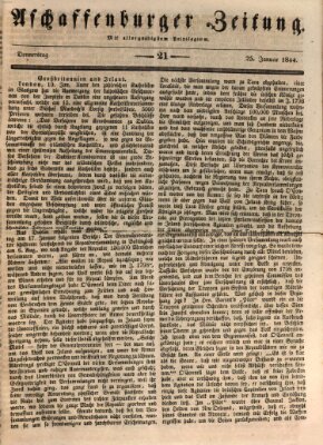 Aschaffenburger Zeitung Donnerstag 25. Januar 1844