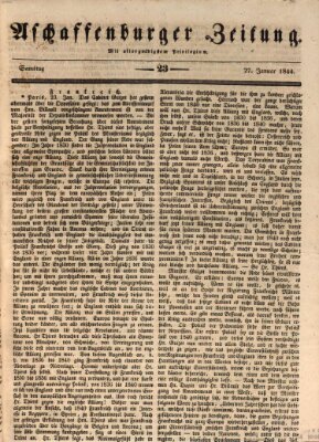 Aschaffenburger Zeitung Samstag 27. Januar 1844