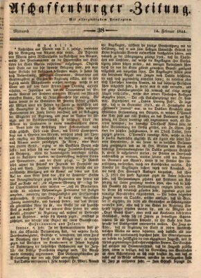 Aschaffenburger Zeitung Mittwoch 14. Februar 1844