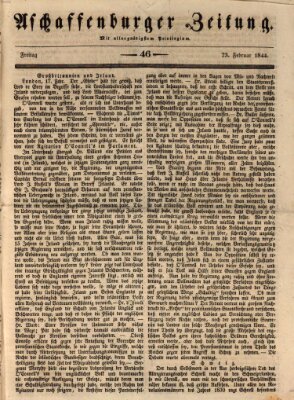 Aschaffenburger Zeitung Freitag 23. Februar 1844