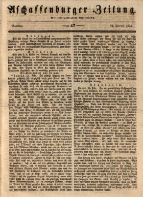 Aschaffenburger Zeitung Samstag 24. Februar 1844