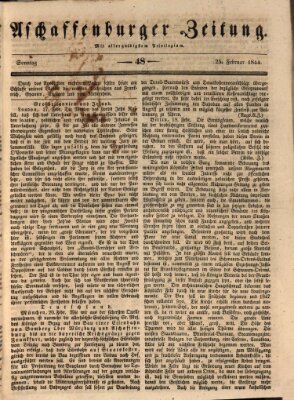 Aschaffenburger Zeitung Sonntag 25. Februar 1844