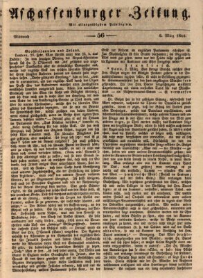 Aschaffenburger Zeitung Mittwoch 6. März 1844
