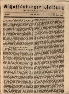 Aschaffenburger Zeitung Dienstag 19. März 1844