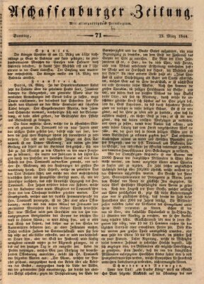 Aschaffenburger Zeitung Samstag 23. März 1844