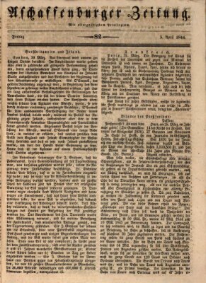 Aschaffenburger Zeitung Freitag 5. April 1844