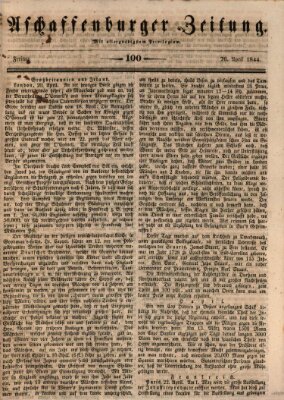 Aschaffenburger Zeitung Freitag 26. April 1844