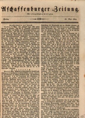 Aschaffenburger Zeitung Freitag 10. Mai 1844