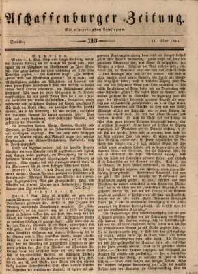 Aschaffenburger Zeitung Samstag 11. Mai 1844