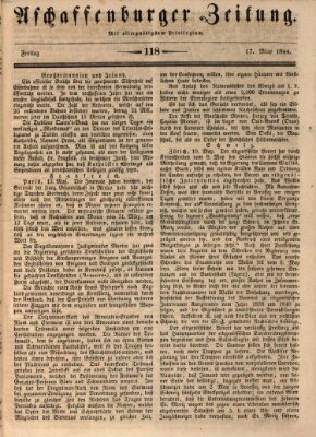 Aschaffenburger Zeitung Freitag 17. Mai 1844