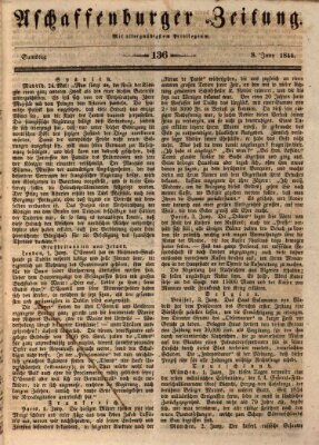 Aschaffenburger Zeitung Samstag 8. Juni 1844