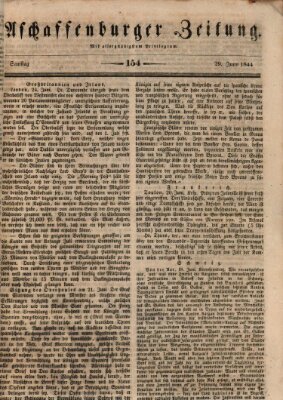 Aschaffenburger Zeitung Samstag 29. Juni 1844