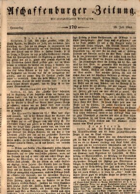 Aschaffenburger Zeitung Donnerstag 18. Juli 1844