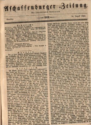 Aschaffenburger Zeitung Samstag 24. August 1844