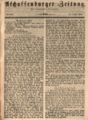 Aschaffenburger Zeitung Mittwoch 28. August 1844