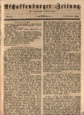 Aschaffenburger Zeitung Sonntag 8. September 1844