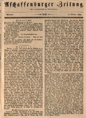 Aschaffenburger Zeitung Mittwoch 9. Oktober 1844