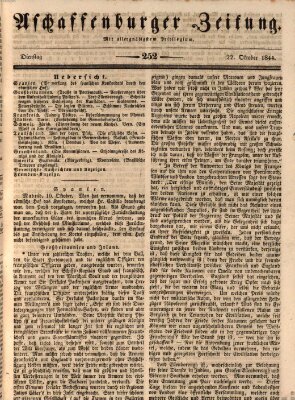 Aschaffenburger Zeitung Dienstag 22. Oktober 1844