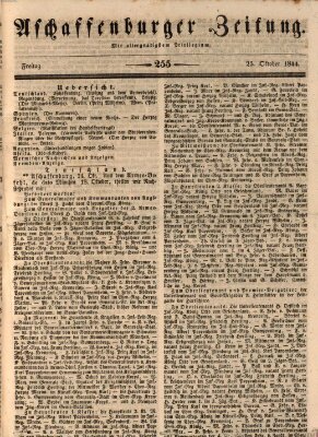 Aschaffenburger Zeitung Freitag 25. Oktober 1844