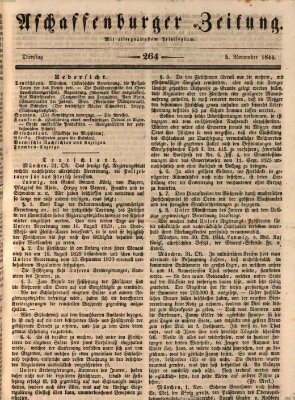 Aschaffenburger Zeitung Dienstag 5. November 1844