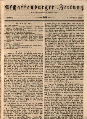 Aschaffenburger Zeitung Samstag 9. November 1844