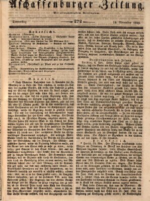 Aschaffenburger Zeitung Donnerstag 14. November 1844