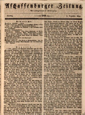 Aschaffenburger Zeitung Dienstag 3. Dezember 1844