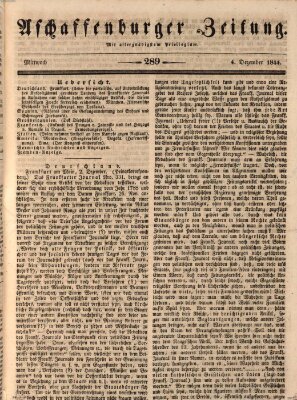 Aschaffenburger Zeitung Mittwoch 4. Dezember 1844