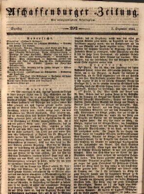 Aschaffenburger Zeitung Samstag 7. Dezember 1844