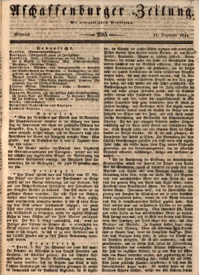 Aschaffenburger Zeitung Mittwoch 11. Dezember 1844