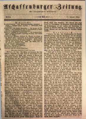 Aschaffenburger Zeitung Freitag 17. Januar 1845