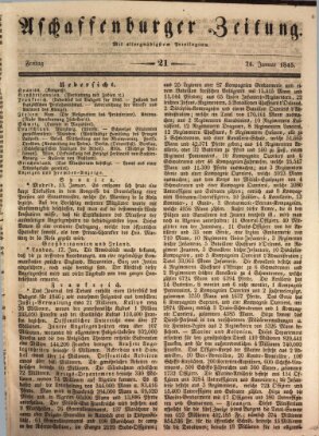 Aschaffenburger Zeitung Freitag 24. Januar 1845