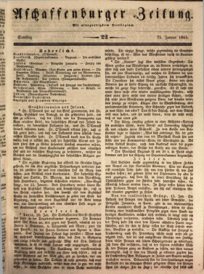 Aschaffenburger Zeitung Samstag 25. Januar 1845