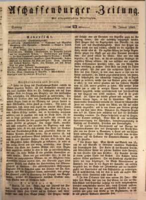 Aschaffenburger Zeitung Sonntag 26. Januar 1845