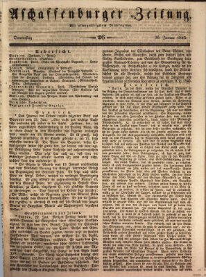 Aschaffenburger Zeitung Donnerstag 30. Januar 1845