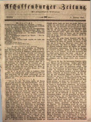 Aschaffenburger Zeitung Dienstag 4. Februar 1845