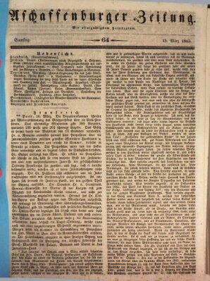 Aschaffenburger Zeitung Samstag 15. März 1845