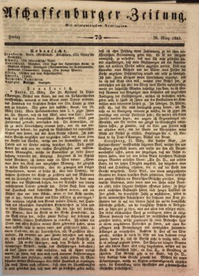 Aschaffenburger Zeitung Freitag 28. März 1845