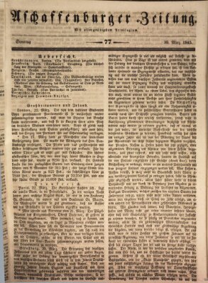 Aschaffenburger Zeitung Sonntag 30. März 1845