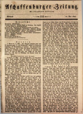 Aschaffenburger Zeitung Mittwoch 14. Mai 1845