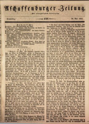 Aschaffenburger Zeitung Donnerstag 29. Mai 1845