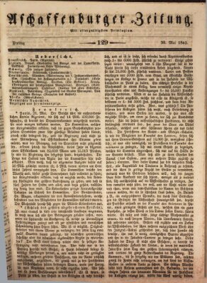 Aschaffenburger Zeitung Freitag 30. Mai 1845