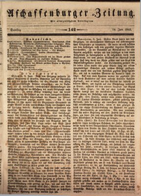 Aschaffenburger Zeitung Samstag 14. Juni 1845